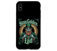 Stay Golden Lad Vintage Leprechaun St Patrick Day Irish Coque pour iPhone XS Max