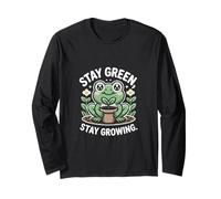 Stay Green Stay Growing Grenouille Plante Nature Croissance Manche Longue