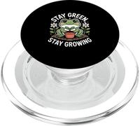 Stay Green Stay Growing Grenouille Plante Nature Croissance PopSockets PopGrip pour MagSafe