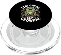 Stay Green Stay Growing Grenouille Plante Nature Croissance PopSockets PopGrip pour MagSafe