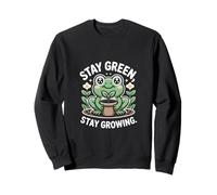 Stay Green Stay Growing Grenouille Plante Nature Croissance Sweatshirt