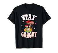 Stay Groovy Retro 70s Champignon Hippie Vibe T-Shirt