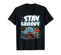 Stay Groovy Retro 70s Champignon Hippie Vibe T-Shirt