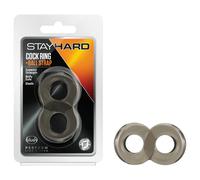 Stay Hard - cockring et anneau pour testicules - silicone gris