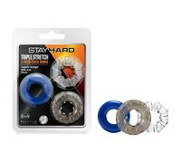 Stay Hard - coffret anneaux péniens variés - 3 pièces - multicolore