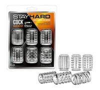 Stay Hard - kit pénis cuir - transparent (6 pièces)