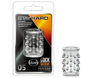 Stay Hard - manchon pénis à boules - transparent