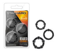 Stay Hard - set de cockrings - silicone noir