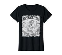 Stay in Cat Homebody Cottagecore T-Shirt Graphique avec Valeur