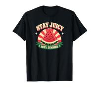 Stay Juicy T-Shirt rétro Motif Fruits de pastèque T-Shirt