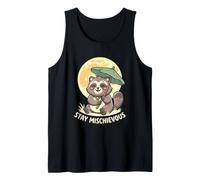 Stay Mischievous Raton Laveur Moon Humour Trash Panda Fan Funny Débardeur