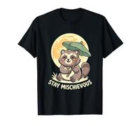 Stay Mischievous Raton Laveur Moon Humour Trash Panda Fan Funny T-Shirt