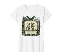 Stay on The Trail Cryptid Forest Vintage Randonnée Camping T-Shirt Graphique avec Valeur