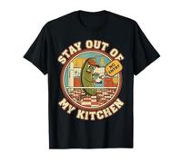 Stay Out of My Kitchen Pickleball Graphic Pickle Retro T-Shirt