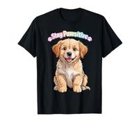 Stay Pawsitive Cute Dog Positive Quote Aesthetic T-Shirt