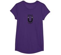 Stay Positive Minimalist Typographie T-Shirt, Fille, Violet, L