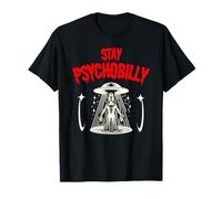 Stay Psychobilly Vintage UFO Alien Design 2 T-Shirt