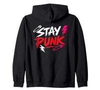 Stay Punk - Graphique Minimaliste d’Attitude Punk Rock Sweat à Capuche