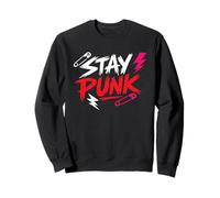 Stay Punk - Graphique Minimaliste d’Attitude Punk Rock Sweatshirt
