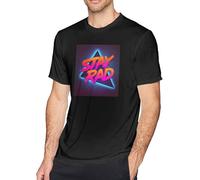 Stay Rad Men's Round Neck Fashion T-Shirt Summer Casual Loose Cotton Short Sleeve Manches Courtes(3X-Large)