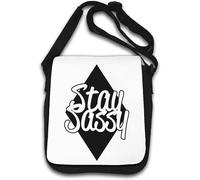 Stay Sassy Black Diamond Logo Sac à bandoulière Blanc
