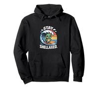 Stay Shellaxed Surf Turtle Adventure Beach Fun Sweat à Capuche
