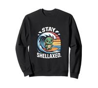 Stay Shellaxed Surf Turtle Adventure Beach Fun Sweatshirt
