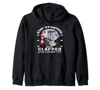 Stay Strapped Or Get Clapped Funny 4th of July for Men Women Sweat à Capuche