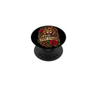 Stay Strong Couronne du Roi Lion Roses Rouges Courage Force PopSockets PopGrip Adhésif