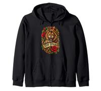 Stay Strong Couronne du Roi Lion Roses Rouges Courage Force Sweat à Capuche