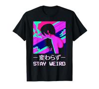 Stay Weird Anime Girl Japanese Vaporwave Aesthetic Lofi T-Shirt