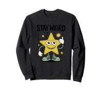 Stay Weird Retro Cartoon Star Thumbs Up Insolite Sweatshirt