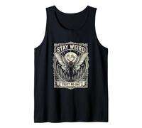 Stay Weird Trust No One Cryptid Mothman Randonnée Halloween Débardeur