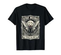 Stay Weird Trust No One Cryptid Mothman Randonnée Halloween T-Shirt