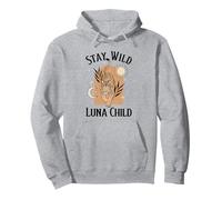 Stay Wild Luna Child (déclaration Hippie et graphisme bohème) Sweat à Capuche