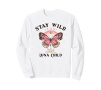 Stay Wild Luna Child (Spirituel) (Motif Papillon bohème) Sweatshirt