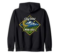 Stay Wild Moon Child Montagne Nature Aventure Boho Sweat à Capuche