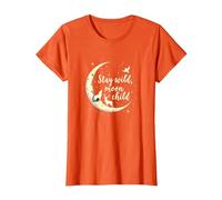 Stay Wild Moon Child Mystic Night Sky T-Shirt, Femme, Orange, S