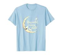 Stay Wild Moon Child Mystic Night Sky T-Shirt, Homme, Bleu Céleste, XXL