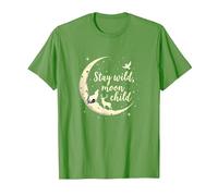 Stay Wild Moon Child Mystic Night Sky T-Shirt, Homme, Herbe, XL