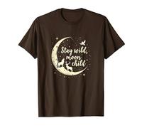 Stay Wild Moon Child Mystic Night Sky T-Shirt, Homme, Marron, 3XL