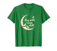Stay Wild Moon Child Mystic Night Sky T-Shirt, Homme, Vert Kelly, XL