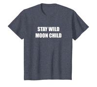Stay Wild Moon Child T-Shirt, Enfant, Bleu Chiné, 4 Ans