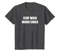 Stay Wild Moon Child T-Shirt, Enfant, Chiné Foncé, 3 Ans