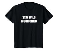 Stay Wild Moon Child T-Shirt, Enfant, Noir, 8 Ans
