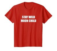 Stay Wild Moon Child T-Shirt, Enfant, Rouge, 10 Ans