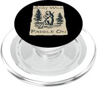Stay Wild Paddle on Bear Planche à pagaie Humoristique Vintage PopSockets PopGrip pour MagSafe