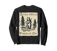 Stay Wild Paddle on Bear Planche à pagaie Humoristique Vintage Sweatshirt