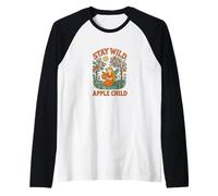Stay Wild Pomme Enfant Automne Orchard Harvest Core Esthétique Manche Raglan