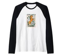 Stay Wild Wild Horses Nature Rétro Western Free Spirit Wild Manche Raglan